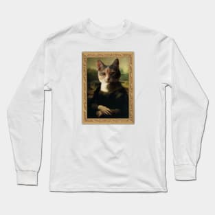 Monalisa Cat Louvre Long Sleeve T-Shirt